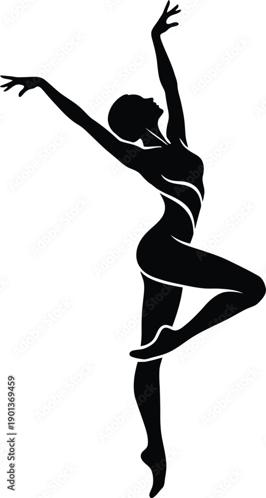 Fototapeta premium ballet dancer silhouette