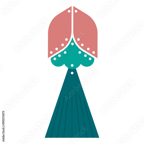 Tassel leather earring