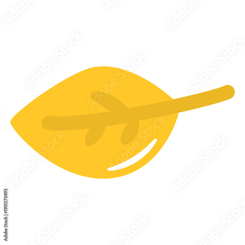 Foto Yellow leaf flat