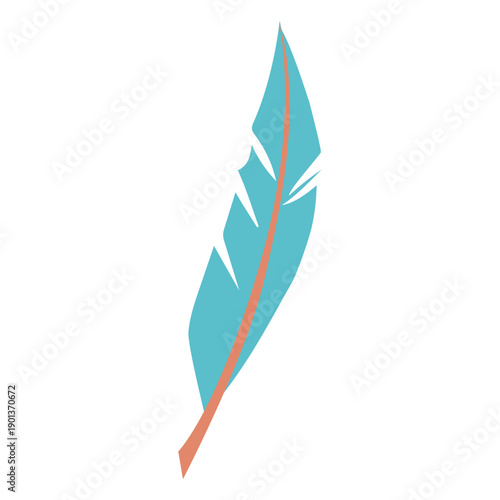 Blue simple feather