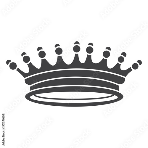 Crown design simple spikes more icon