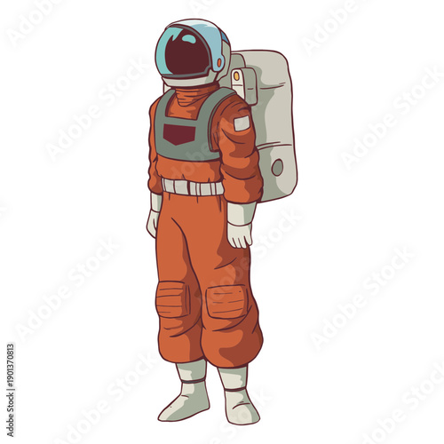 Stand astronaut colored