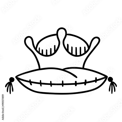 Crown on the pillow stroke