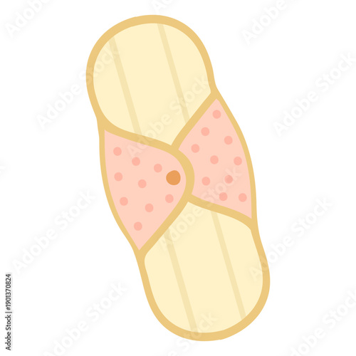 Bodycare sanitary pad folded flat