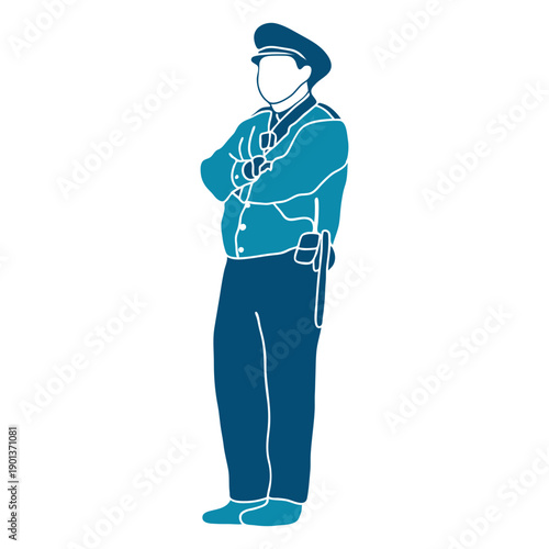 Policeman cop law illustration