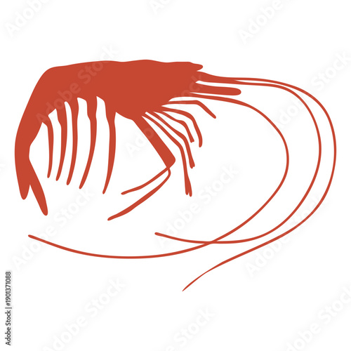 Shrimp vector silhouette
