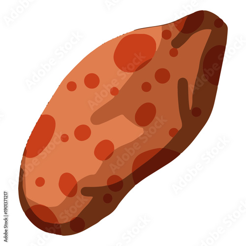 Rock asteroid illustration