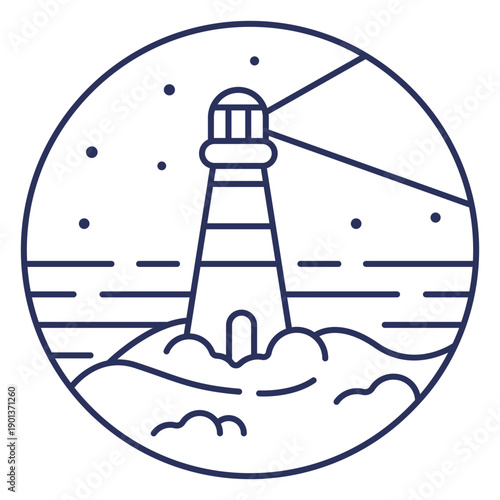 Stroke snow landscape lighthouse