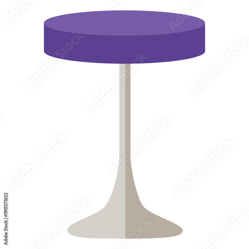 Furniture pop art stool purple revolve flat