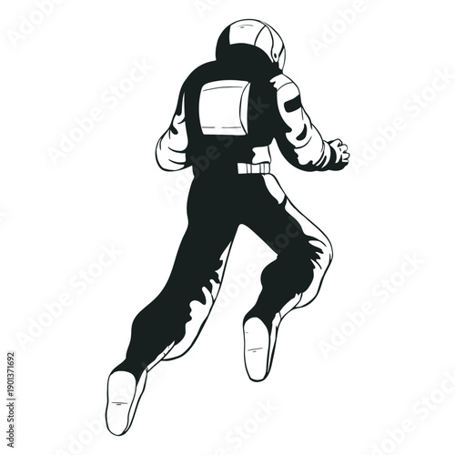 Float astronaut drawn behind