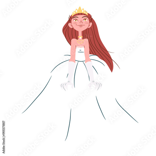 Pretty princess wedding gown