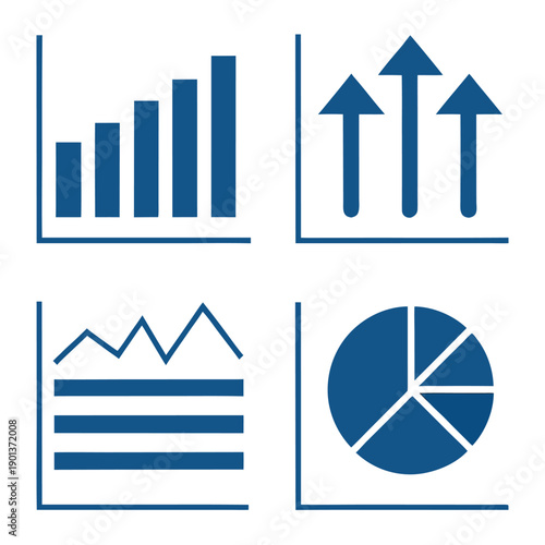 Rising Trends: A dynamic visual representation of business growth, featuring a series of stylized charts showcasing positive market trends and insightful data analysis.