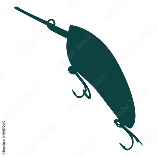 Lure two hook bait silhouette