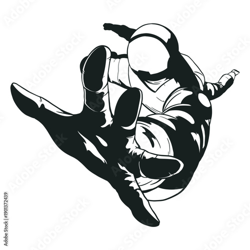 Reaching out drawnastronaut