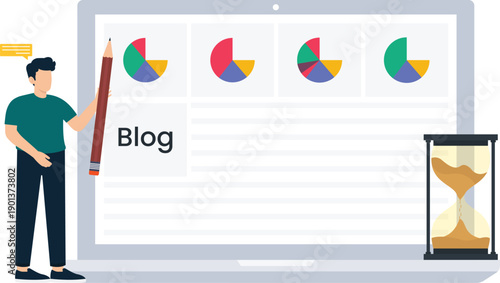 Man using laptop ordering fast food online delivery service digital commerce web interface payment method dollar coin