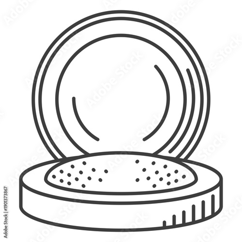 Makeup powder stroke