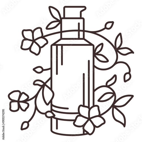 Makeup foundation floral stroke