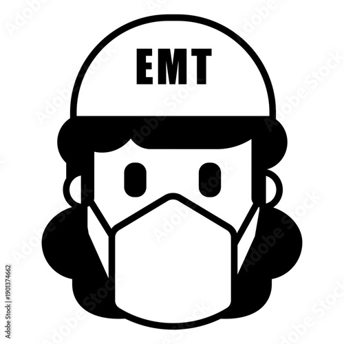 Emt woman with mask stroke
