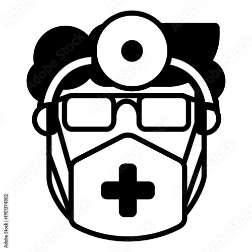 Doctor with mask stroke