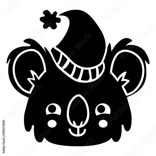 Photography Koala bear head silhouette