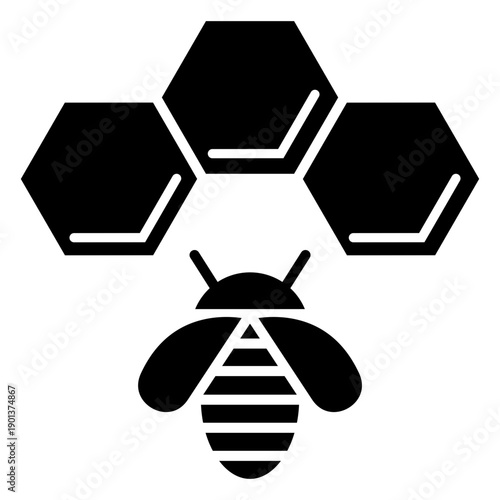 Black bee honeycomb simple