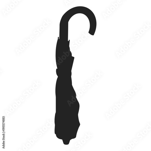 Closed umbrella silhouette