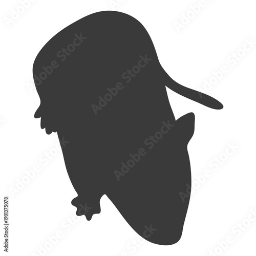 Simple mouse silhouette mouse