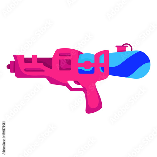 Pink water gun flat