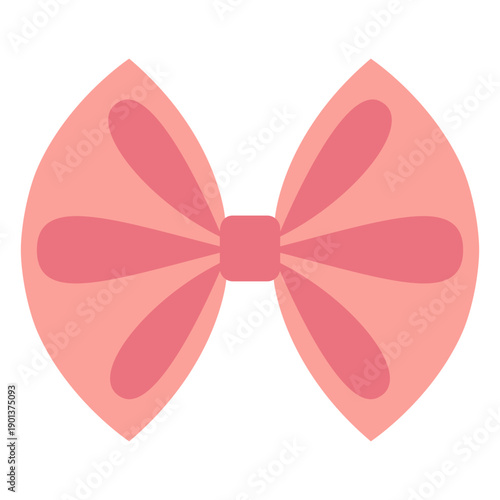 Classic bow flat coloured design