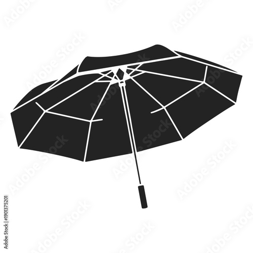 Open big umbrella black