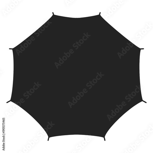 Umbrella from above silhouette