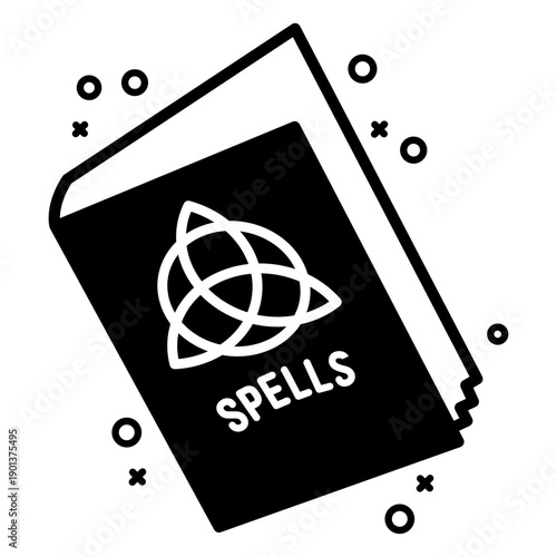 Magic spell book stroke