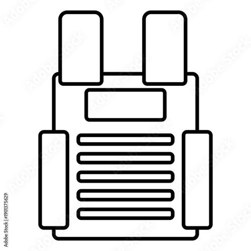Police elements walkie talkie small stroke