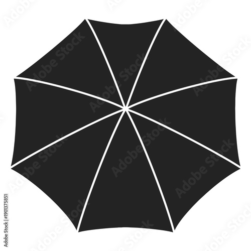 Umbrella from above black