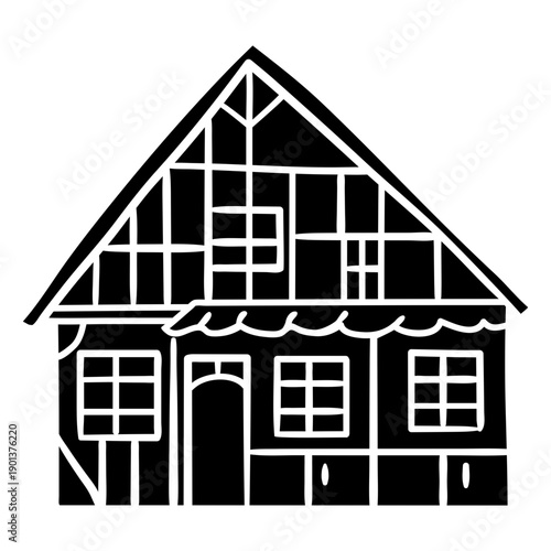 Traditional danish house black