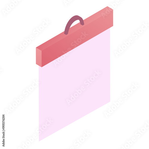 Valentines blank paper board isometric