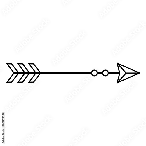 Black and white arrow spotted design