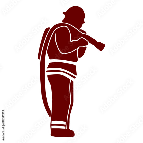 Firefighter hose profile stencil