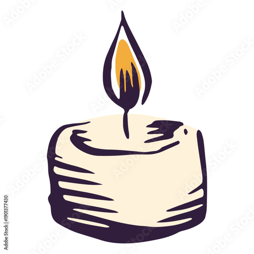 Pillar candle illustration
