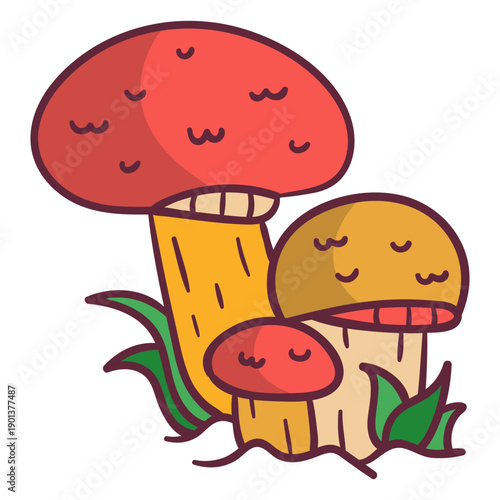 Mushrooms fungus fungi illustration