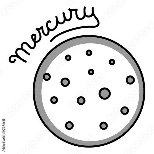 Mercury simple solar system planet