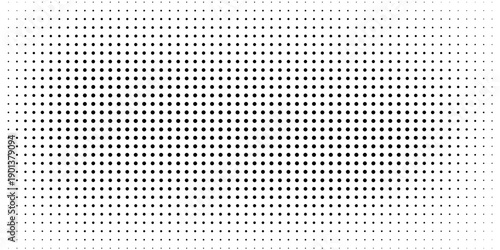 Grunge halftone gradient background. Faded grit noise texture. White and black sand wallpaper. Retro pixelated backdrop. Anime or manga style comic overlay. Vector graphic design textured template