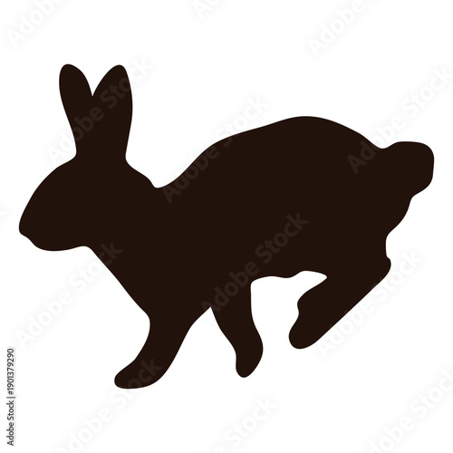 Rabbit hop animal silhouette