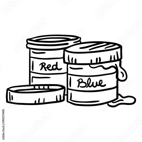 Hand drawn paint can stroke