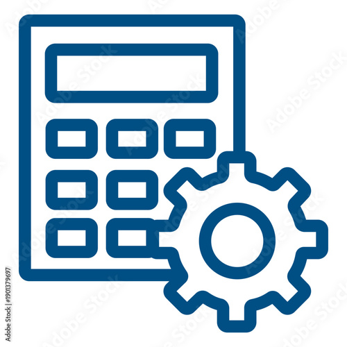 Working calculator stroke icons