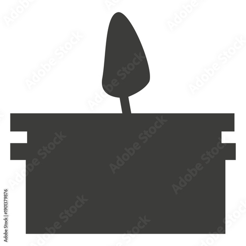 Candle container silhouette