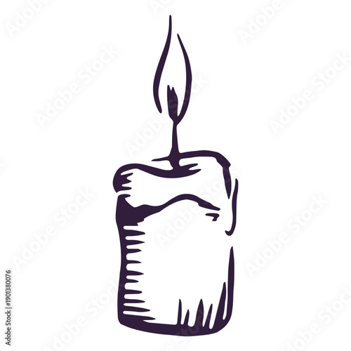 Lighten candle stroke design