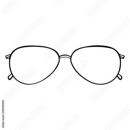 Aviator glasses hand drawn design