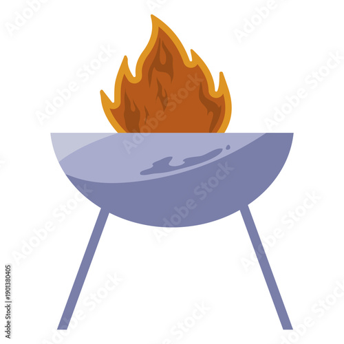 Flame grill pit flat