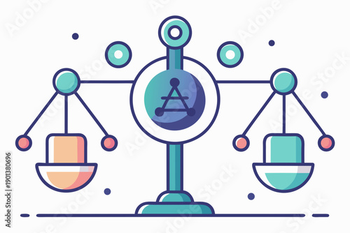 ai balance scale intelligence concept